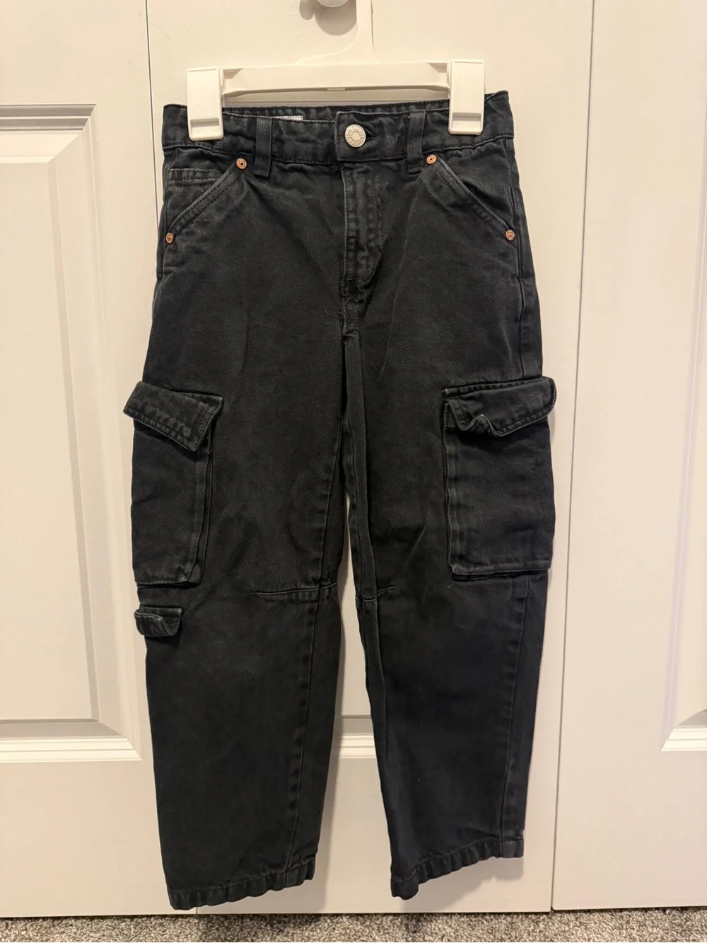 ZARA Boys Black Cargo Jeans